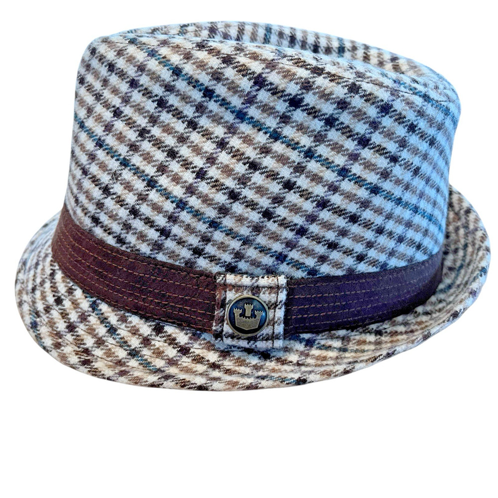 Goorin Bros Kern County Hat Men SZ 6 7/8 Medium New Grandpa Plaid Wool Blend